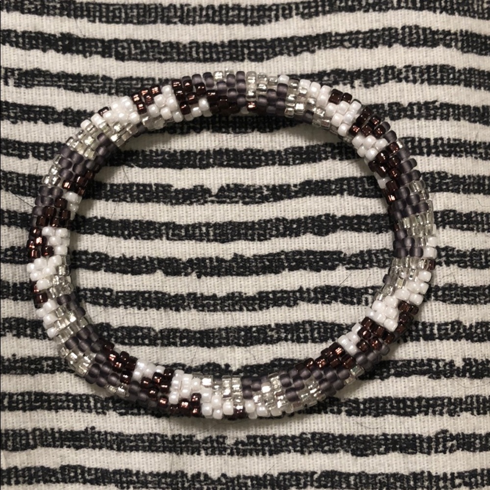 Purple beaded bracelet